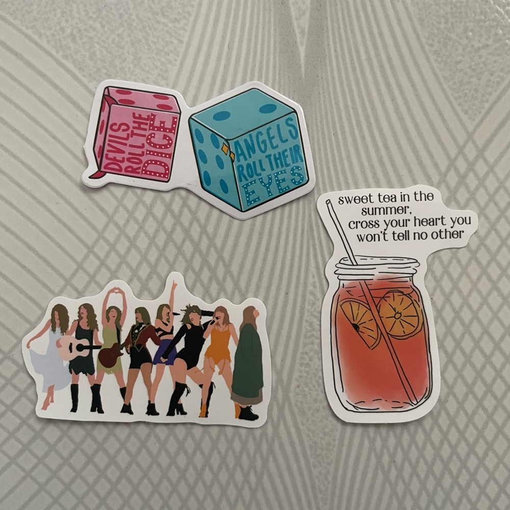 Set Of 3 Taylor Swift Sticker Set 2